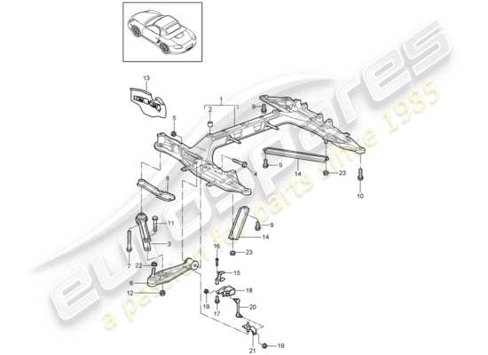 a part diagram from the Porsche Boxster 987 parts catalogue