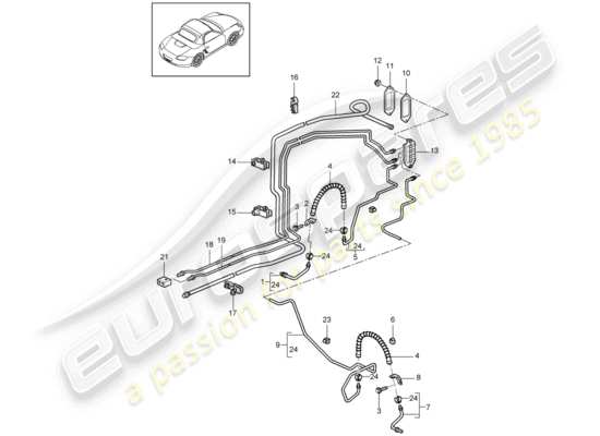 a part diagram from the Porsche Boxster 987 parts catalogue