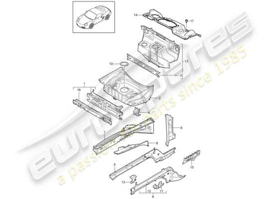 a part diagram from the Porsche Boxster 987 parts catalogue