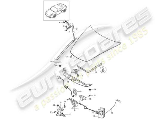 a part diagram from the Porsche Boxster 987 parts catalogue