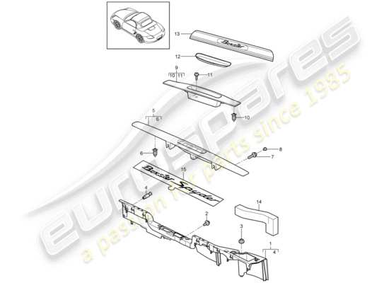 a part diagram from the Porsche Boxster 987 parts catalogue