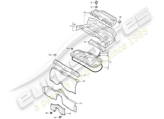 a part diagram from the Porsche Boxster 987 parts catalogue