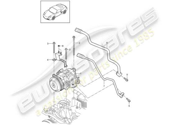 a part diagram from the Porsche Boxster 987 parts catalogue