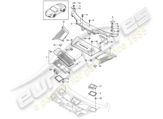 a part diagram from the Porsche Boxster 987 parts catalogue