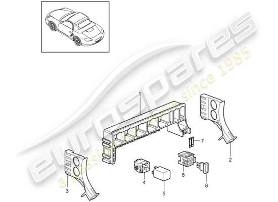 a part diagram from the Porsche Boxster 987 parts catalogue