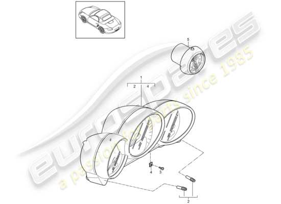 a part diagram from the Porsche Boxster 987 parts catalogue