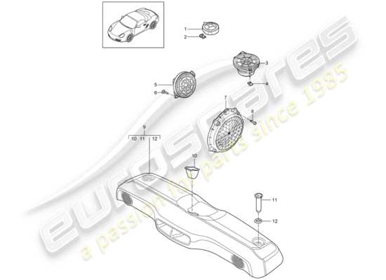 a part diagram from the Porsche Boxster 987 parts catalogue