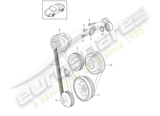 a part diagram from the Porsche Boxster 987 (2012) parts catalogue