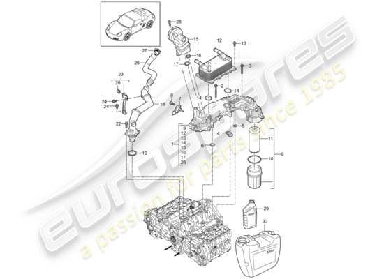 a part diagram from the Porsche Boxster 987 parts catalogue