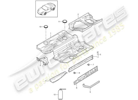 a part diagram from the Porsche Boxster 987 parts catalogue