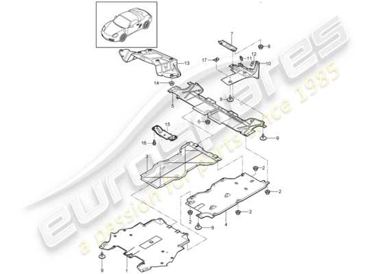 a part diagram from the Porsche Boxster 987 parts catalogue