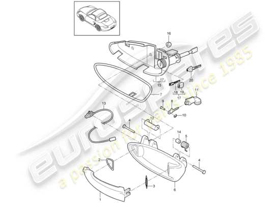 a part diagram from the Porsche Boxster 987 parts catalogue