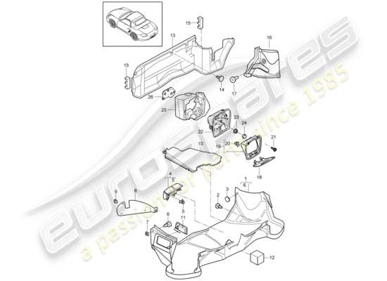 a part diagram from the Porsche Boxster 987 parts catalogue