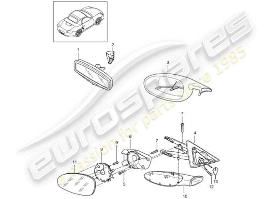 a part diagram from the Porsche Boxster 987 parts catalogue