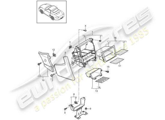 a part diagram from the Porsche Boxster 987 parts catalogue