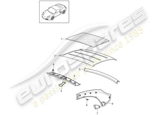 a part diagram from the Porsche Boxster 987 (2012) parts catalogue