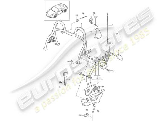 a part diagram from the Porsche Boxster 987 parts catalogue