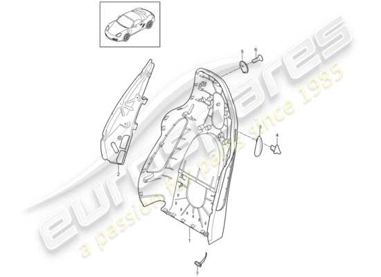 a part diagram from the Porsche Boxster 987 parts catalogue