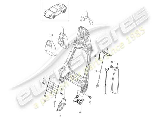 a part diagram from the Porsche Boxster 987 (2012) parts catalogue