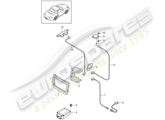 a part diagram from the Porsche Boxster 987 parts catalogue