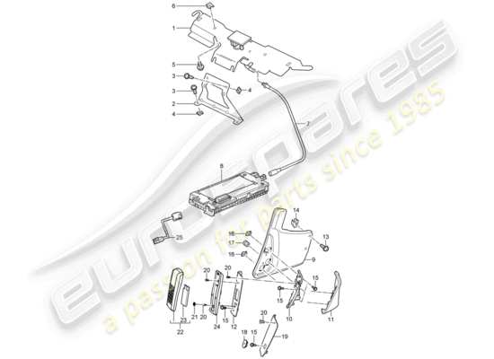 a part diagram from the Porsche Boxster 987 parts catalogue