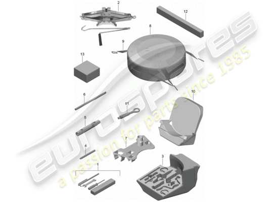 a part diagram from the Porsche Boxster Spyder (2016) parts catalogue