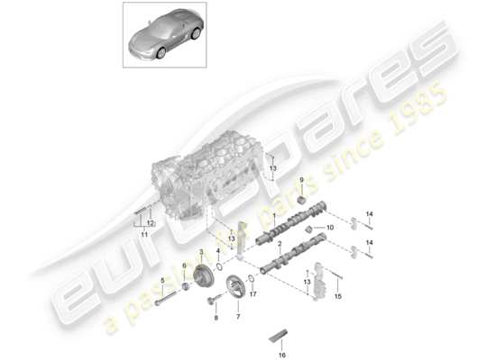 a part diagram from the Porsche Boxster Spyder parts catalogue