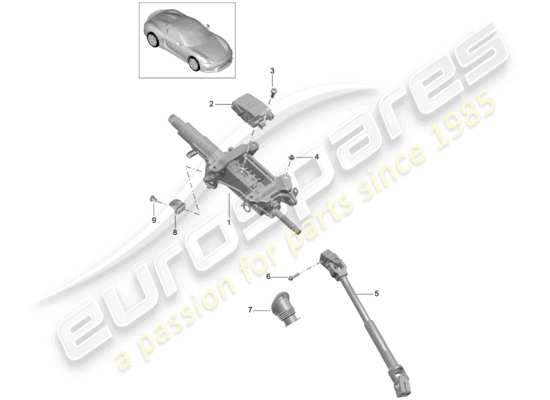 a part diagram from the Porsche Boxster Spyder parts catalogue