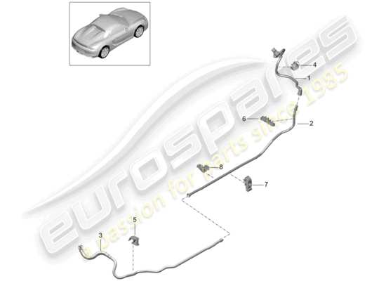 a part diagram from the Porsche Boxster Spyder parts catalogue