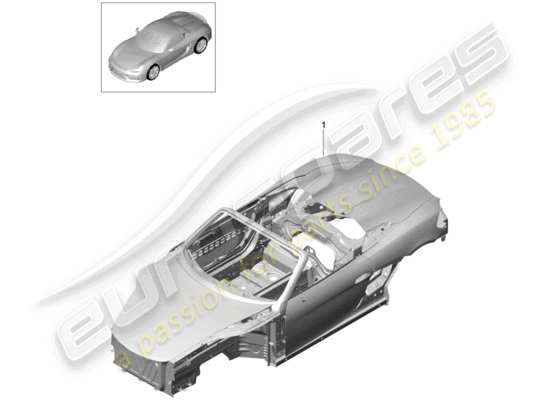 a part diagram from the Porsche Boxster Spyder parts catalogue