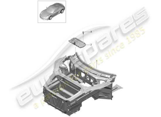 a part diagram from the Porsche Boxster Spyder parts catalogue