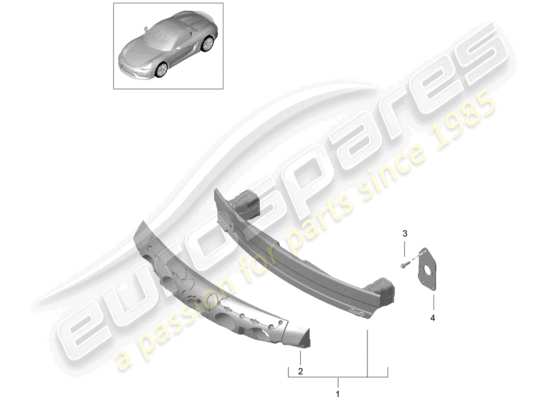 a part diagram from the Porsche Boxster Spyder (2016) parts catalogue