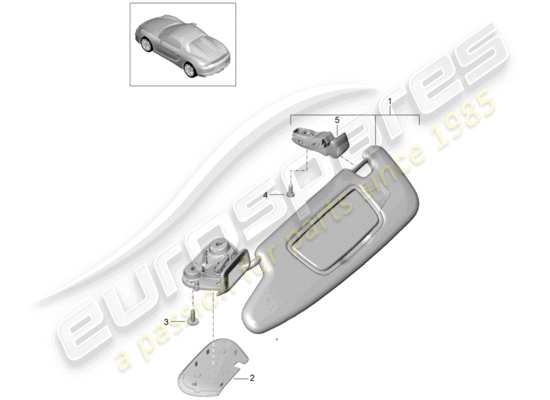 a part diagram from the Porsche Boxster Spyder parts catalogue