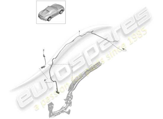 a part diagram from the Porsche Boxster Spyder parts catalogue