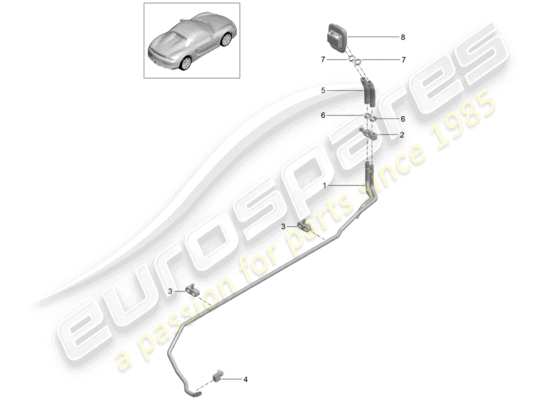 a part diagram from the Porsche Boxster Spyder (2016) parts catalogue