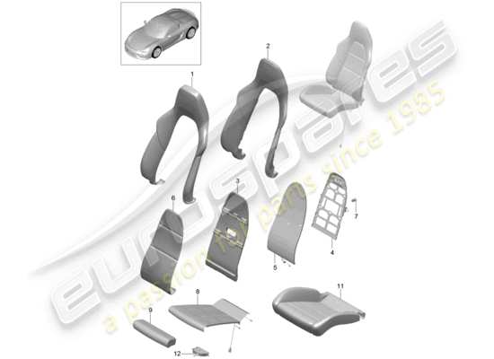 a part diagram from the Porsche Boxster Spyder parts catalogue