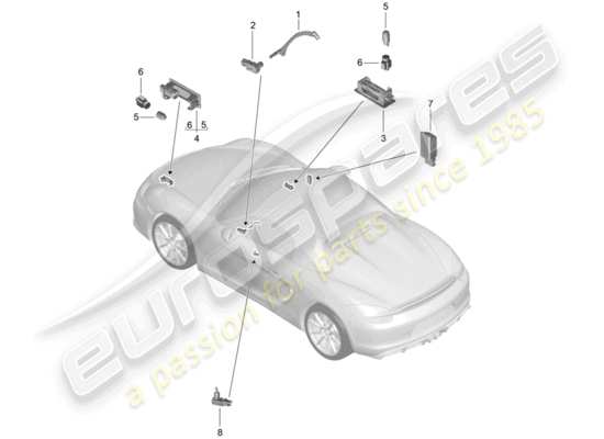 a part diagram from the Porsche Boxster Spyder parts catalogue