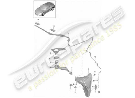 a part diagram from the Porsche Boxster Spyder parts catalogue