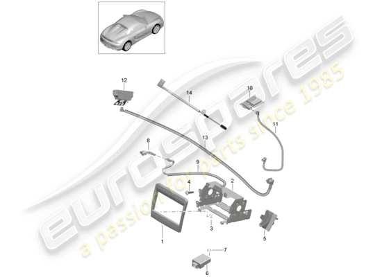 a part diagram from the Porsche Boxster Spyder parts catalogue