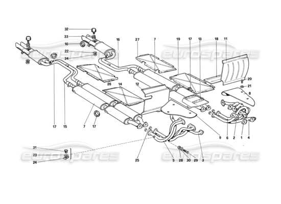 a part diagram from the Ferrari 412 parts catalogue