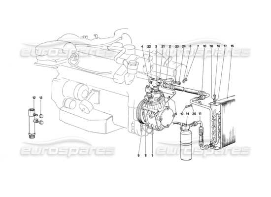 a part diagram from the Ferrari 412 parts catalogue