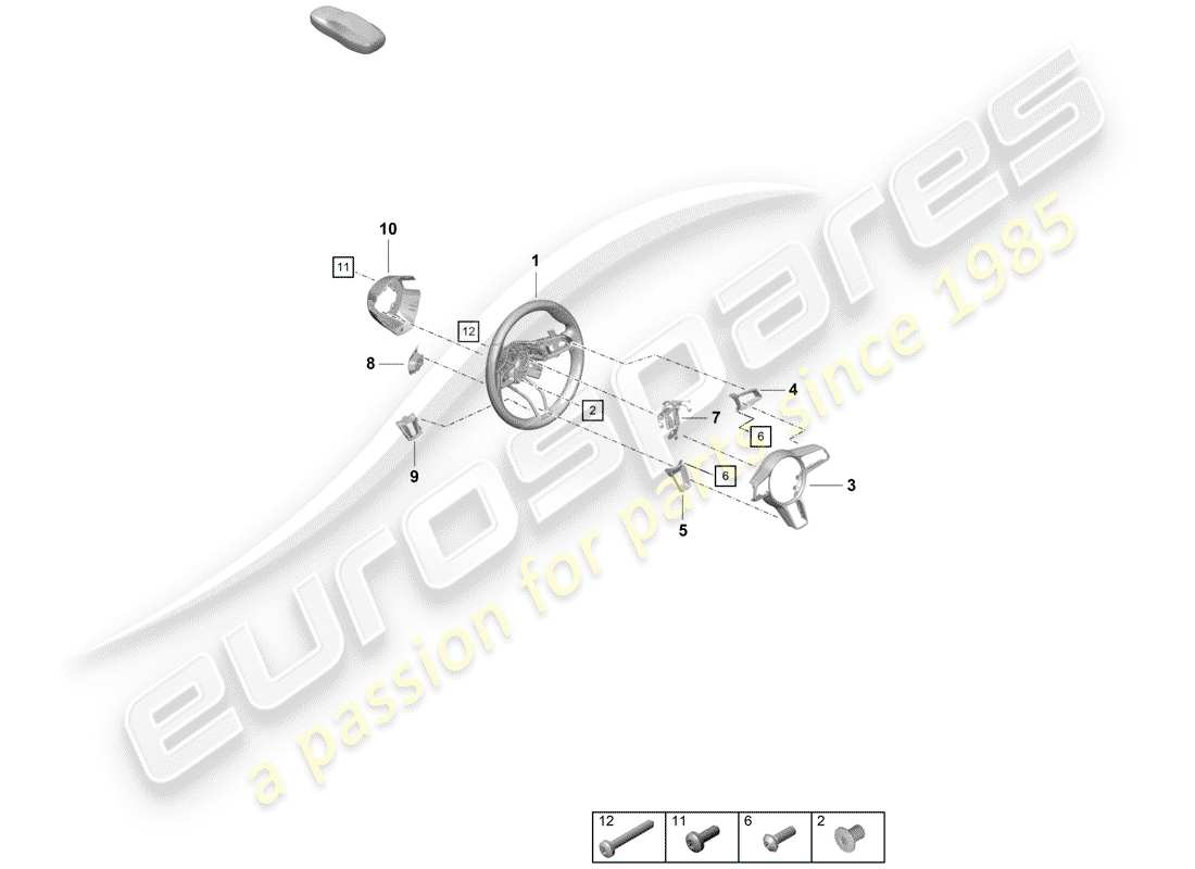 Porsche Boxster Spyder (2019) STEERING WHEEL Parts Diagram