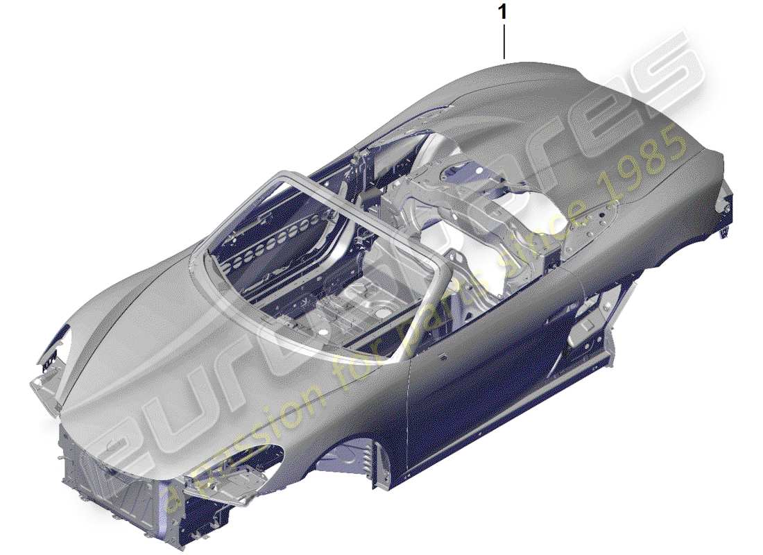 Porsche Boxster Spyder (2019) car body Parts Diagram