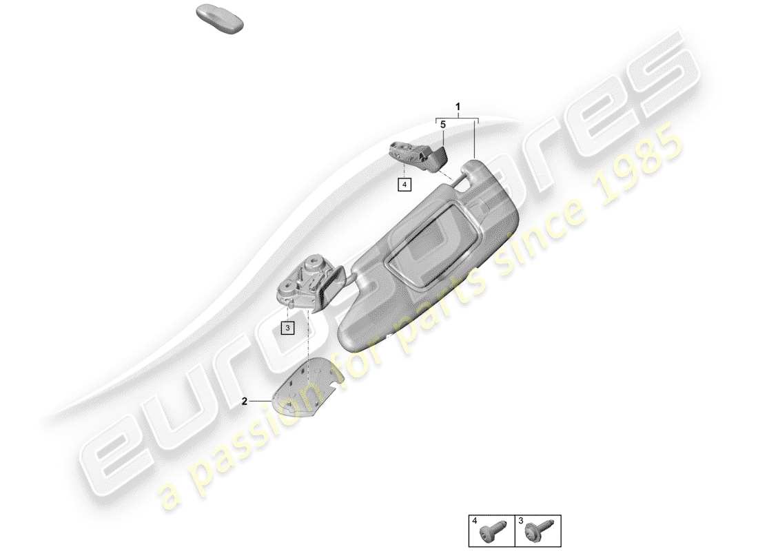 Porsche Boxster Spyder (2019) SUN VIZORS Parts Diagram