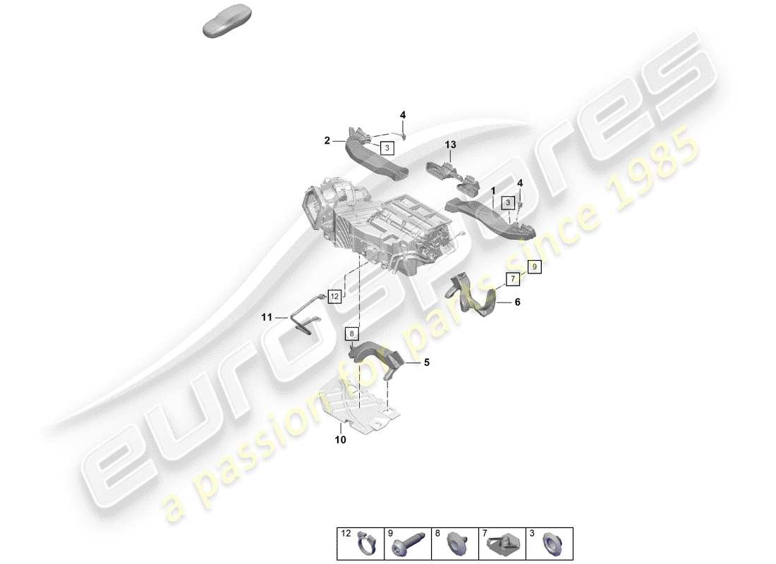 Porsche Boxster Spyder (2019) AIR DUCT Parts Diagram