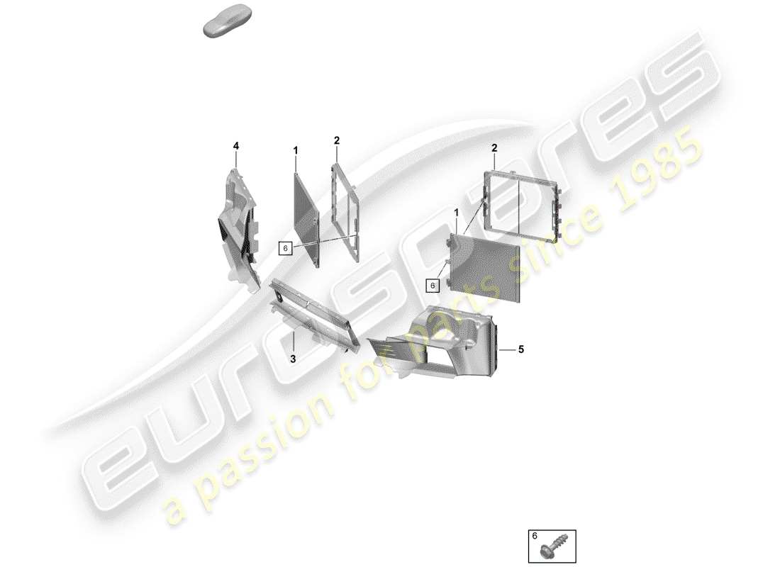 Porsche Boxster Spyder (2019) air condtioner condenser Parts Diagram