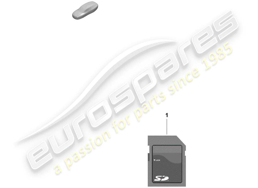 Porsche Boxster Spyder (2019) sd memory card for updating Parts Diagram