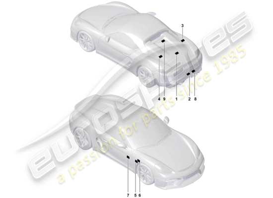 a part diagram from the Porsche Boxster Spyder parts catalogue