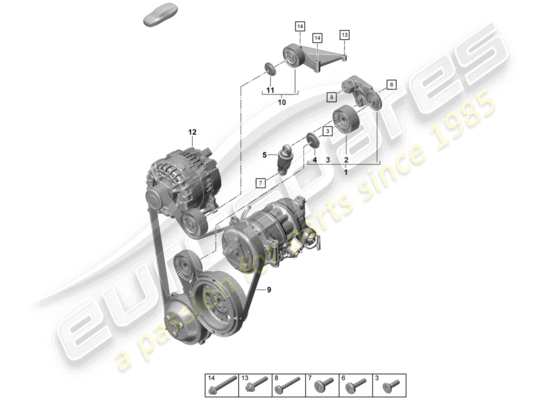 a part diagram from the Porsche Boxster Spyder parts catalogue