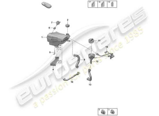 a part diagram from the Porsche Boxster Spyder parts catalogue